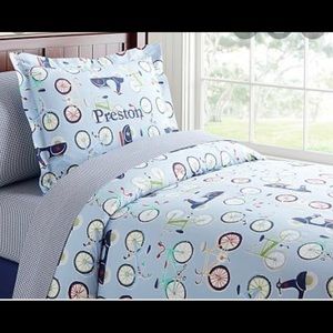 NWT Pottery Barn Twin Bicycle Duvet Cover